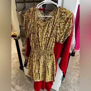 Yellow floral dress